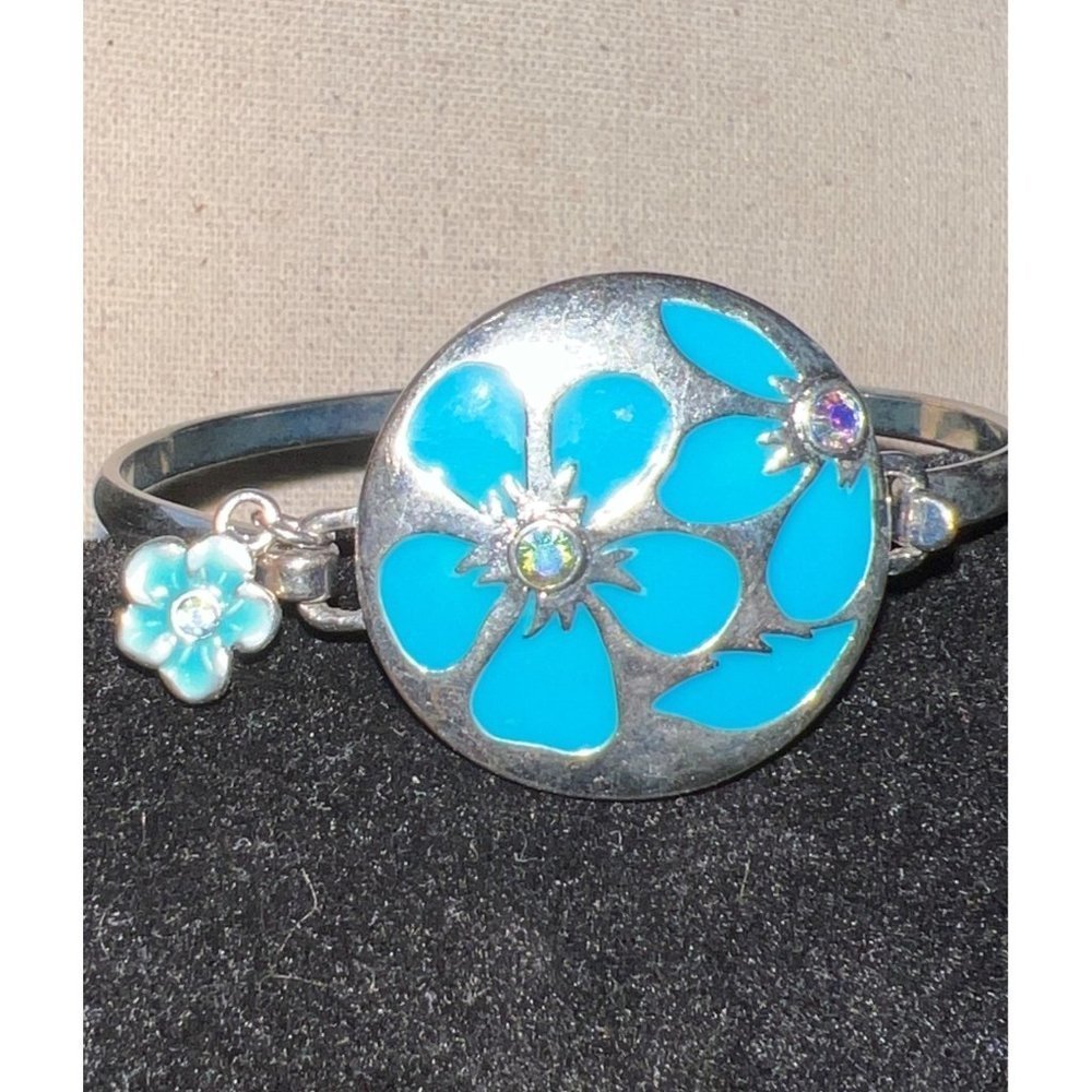 Blue Enamel Flower Bracelet